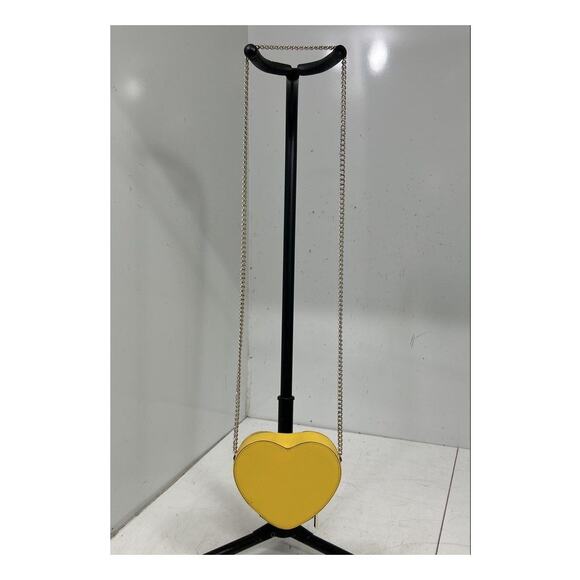 Kate Spade Yellow Love Shack Mini Heart Crossbody Chain Bag Women's EUC - Picture 1 of 8